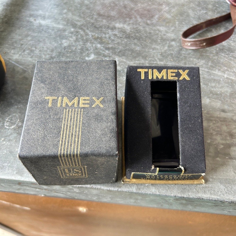 Vintage 1950s 1960s Timex U.S. Time Watch Presentation Box Empty Display Case
